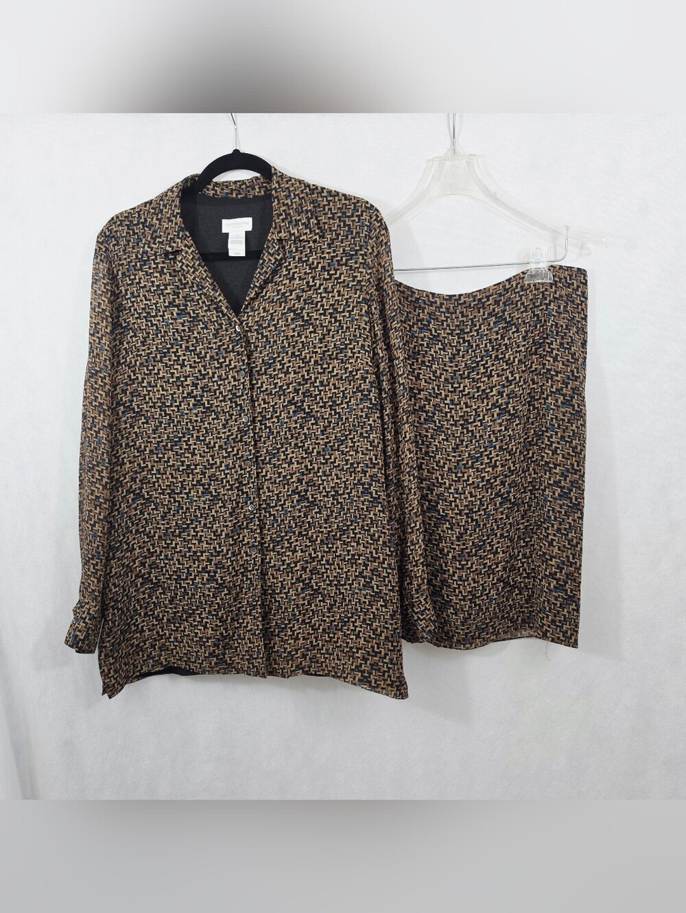 Vintage Liz Claiborne 100% Silk Skirt Set